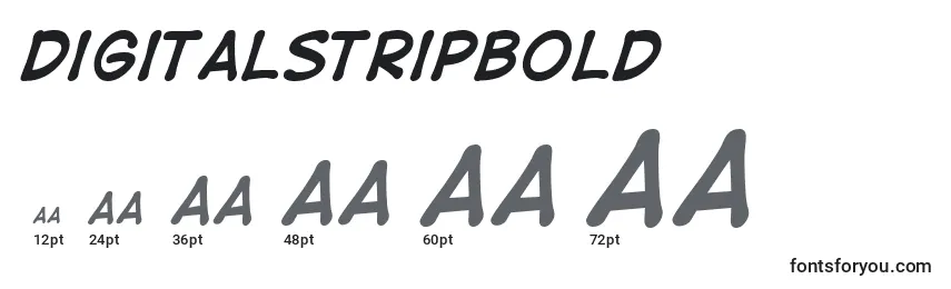 Größen der Schriftart DigitalstripBold