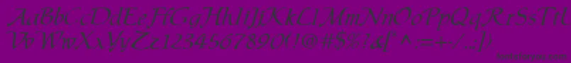 ChaucerRegular Font – Black Fonts on Purple Background