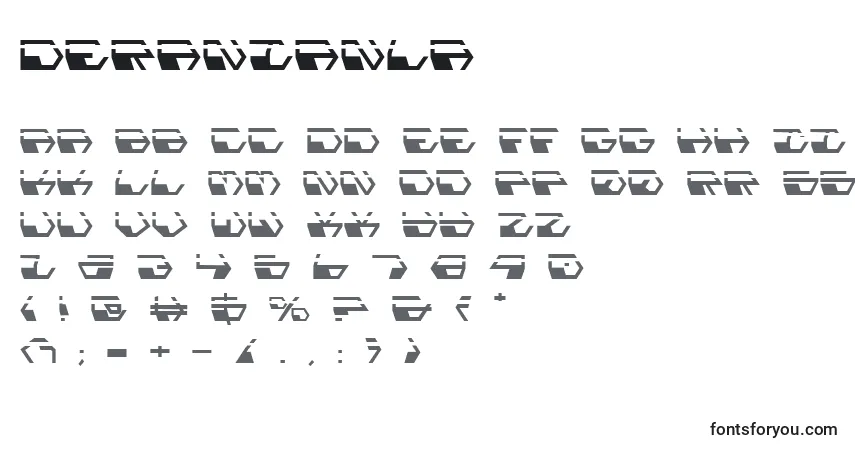 Шрифт Deranianla – алфавит, цифры, специальные символы