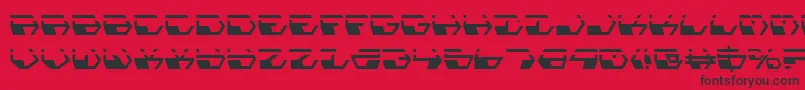 Fonte Deranianla – fontes pretas em um fundo vermelho