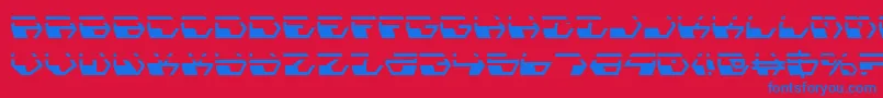 Deranianla-Schriftart – Blaue Schriften auf rotem Hintergrund