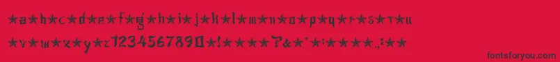 Police JsaLovechinese – polices noires sur fond rouge