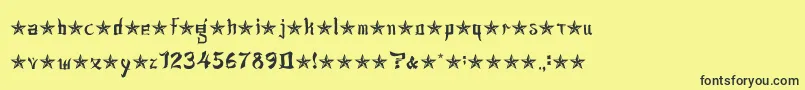 JsaLovechinese Font – Black Fonts on Yellow Background