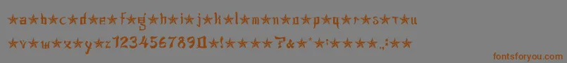 JsaLovechinese Font – Brown Fonts on Gray Background