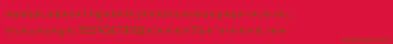 JsaLovechinese Font – Brown Fonts on Red Background