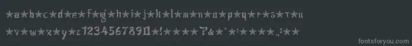 JsaLovechinese Font – Gray Fonts on Black Background