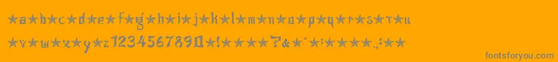 JsaLovechinese Font – Gray Fonts on Orange Background