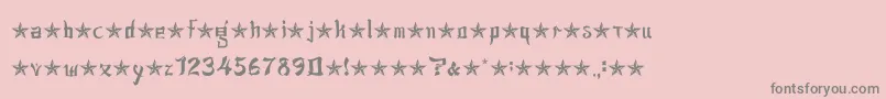 JsaLovechinese Font – Gray Fonts on Pink Background