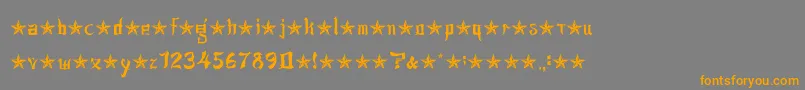 JsaLovechinese Font – Orange Fonts on Gray Background