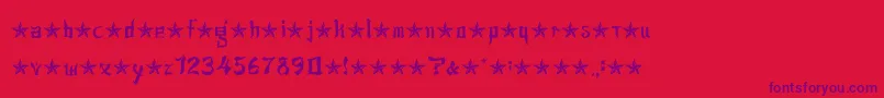 Police JsaLovechinese – polices violettes sur fond rouge