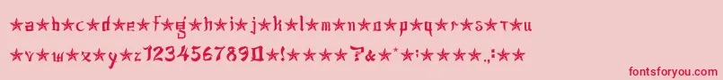 JsaLovechinese Font – Red Fonts on Pink Background