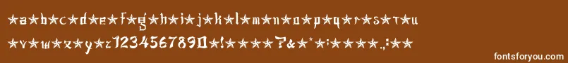 JsaLovechinese Font – White Fonts on Brown Background