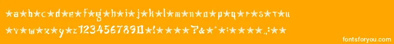 JsaLovechinese Font – White Fonts on Orange Background