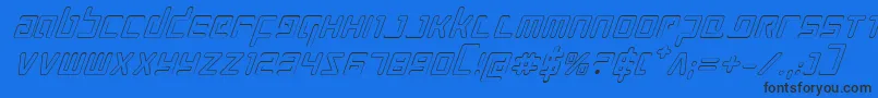 Prokofievoi Font – Black Fonts on Blue Background