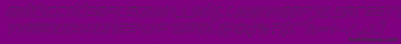 Prokofievoi-fontti – mustat fontit violetilla taustalla