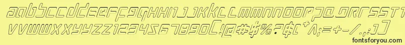 Prokofievoi Font – Black Fonts on Yellow Background