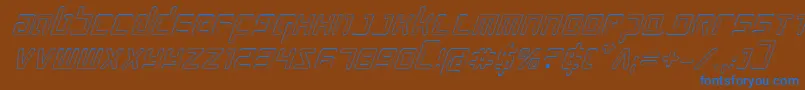 Prokofievoi Font – Blue Fonts on Brown Background