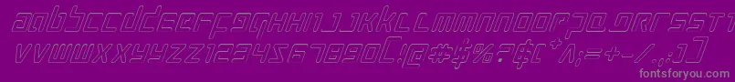 Prokofievoi-Schriftart – Graue Schriften auf violettem Hintergrund