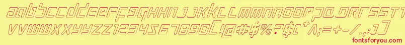 Prokofievoi Font – Red Fonts on Yellow Background