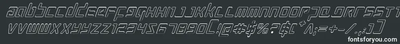 フォントProkofievoi – 黒い背景に白い文字