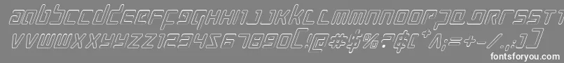 フォントProkofievoi – 灰色の背景に白い文字