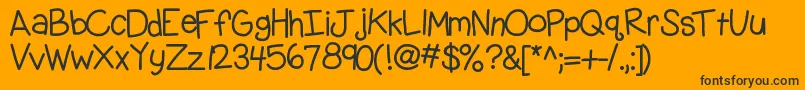Kbgobbleday Font – Black Fonts on Orange Background