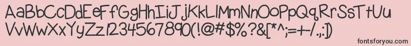 Kbgobbleday Font – Black Fonts on Pink Background