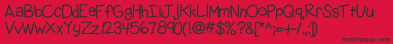 Kbgobbleday Font – Black Fonts on Red Background