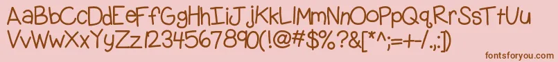 Kbgobbleday Font – Brown Fonts on Pink Background