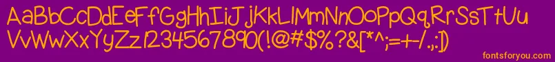 Kbgobbleday Font – Orange Fonts on Purple Background