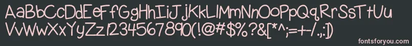 Kbgobbleday Font – Pink Fonts on Black Background