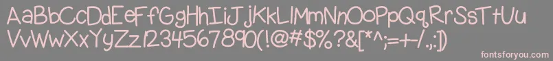 Kbgobbleday Font – Pink Fonts on Gray Background