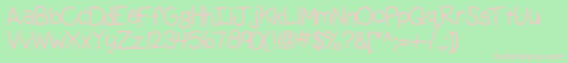 Kbgobbleday Font – Pink Fonts on Green Background