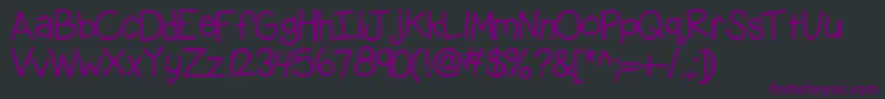 Шрифт Kbgobbleday – фиолетовые шрифты на чёрном фоне
