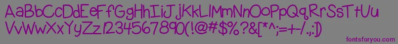 Шрифт Kbgobbleday – фиолетовые шрифты на сером фоне