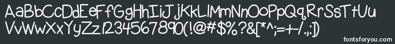 Kbgobbleday Font – White Fonts on Black Background