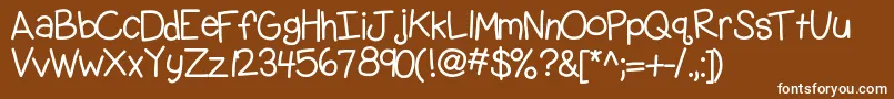 Kbgobbleday Font – White Fonts on Brown Background