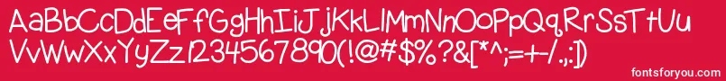 Kbgobbleday Font – White Fonts on Red Background