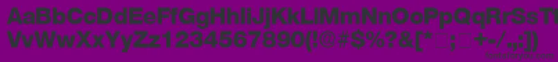 StefaDisplaySsi-fontti – mustat fontit violetilla taustalla