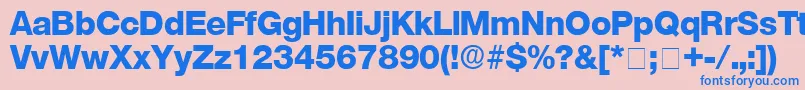 StefaDisplaySsi Font – Blue Fonts on Pink Background