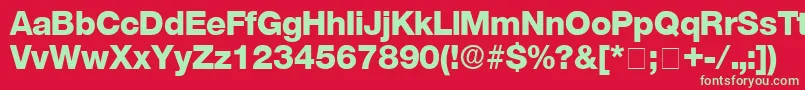 StefaDisplaySsi Font – Green Fonts on Red Background