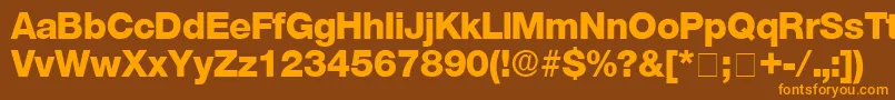 StefaDisplaySsi Font – Orange Fonts on Brown Background