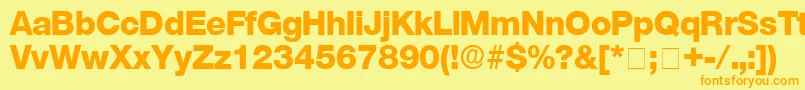 StefaDisplaySsi Font – Orange Fonts on Yellow Background