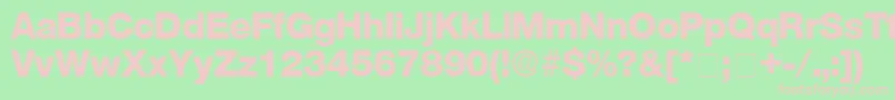 StefaDisplaySsi Font – Pink Fonts on Green Background