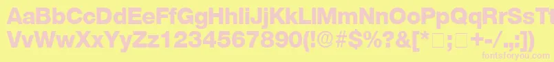 StefaDisplaySsi Font – Pink Fonts on Yellow Background