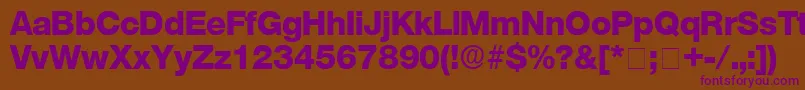 StefaDisplaySsi Font – Purple Fonts on Brown Background
