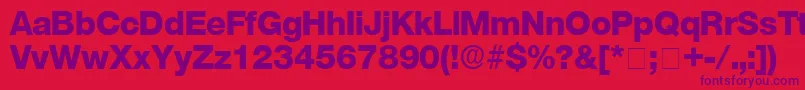 StefaDisplaySsi Font – Purple Fonts on Red Background