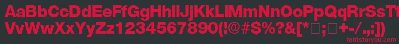 StefaDisplaySsi Font – Red Fonts on Black Background
