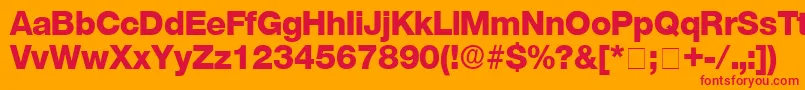 StefaDisplaySsi Font – Red Fonts on Orange Background