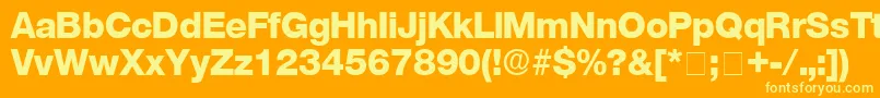StefaDisplaySsi Font – Yellow Fonts on Orange Background